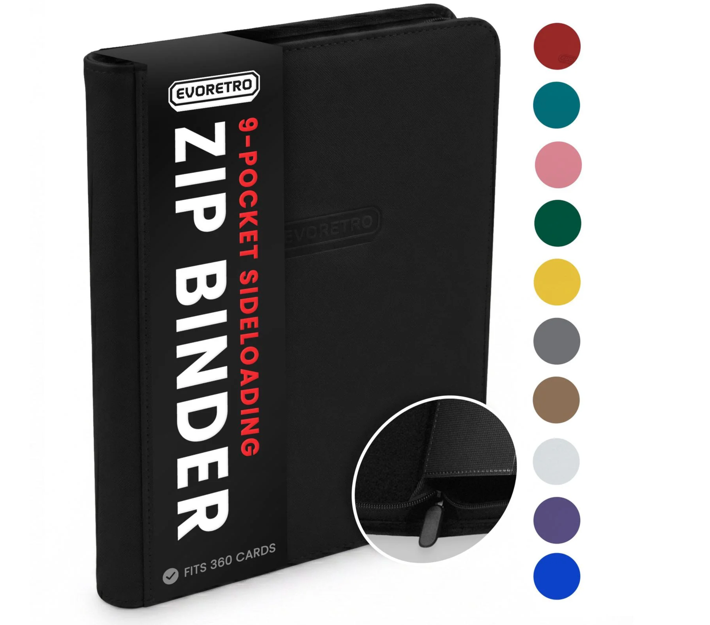 card zip binder Vault X 9 Pocket Trading Binder, 360 Cards, Premium Exo-Tec Album Material, 20 Side-Loading Pages, Folder for Collectible Games, Sports, TCG (Red) providing a safe and gentle environment for valuable collections. Collectible Card Binder