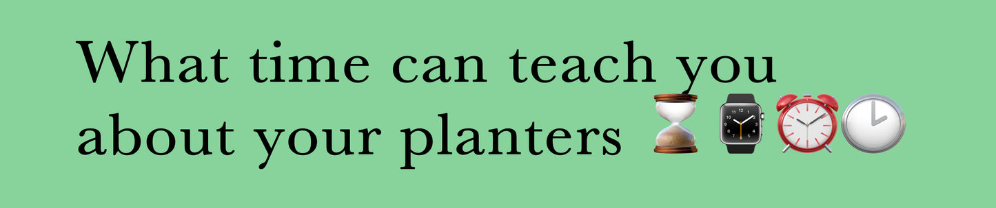 What time can teach you about your planters