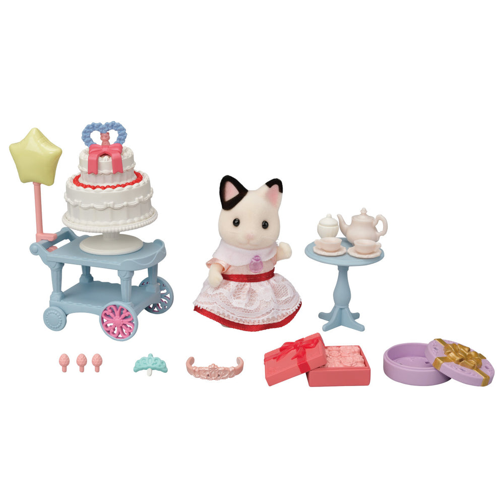 Calico Critters Party Time Playset -Tuxedo Cat Girl