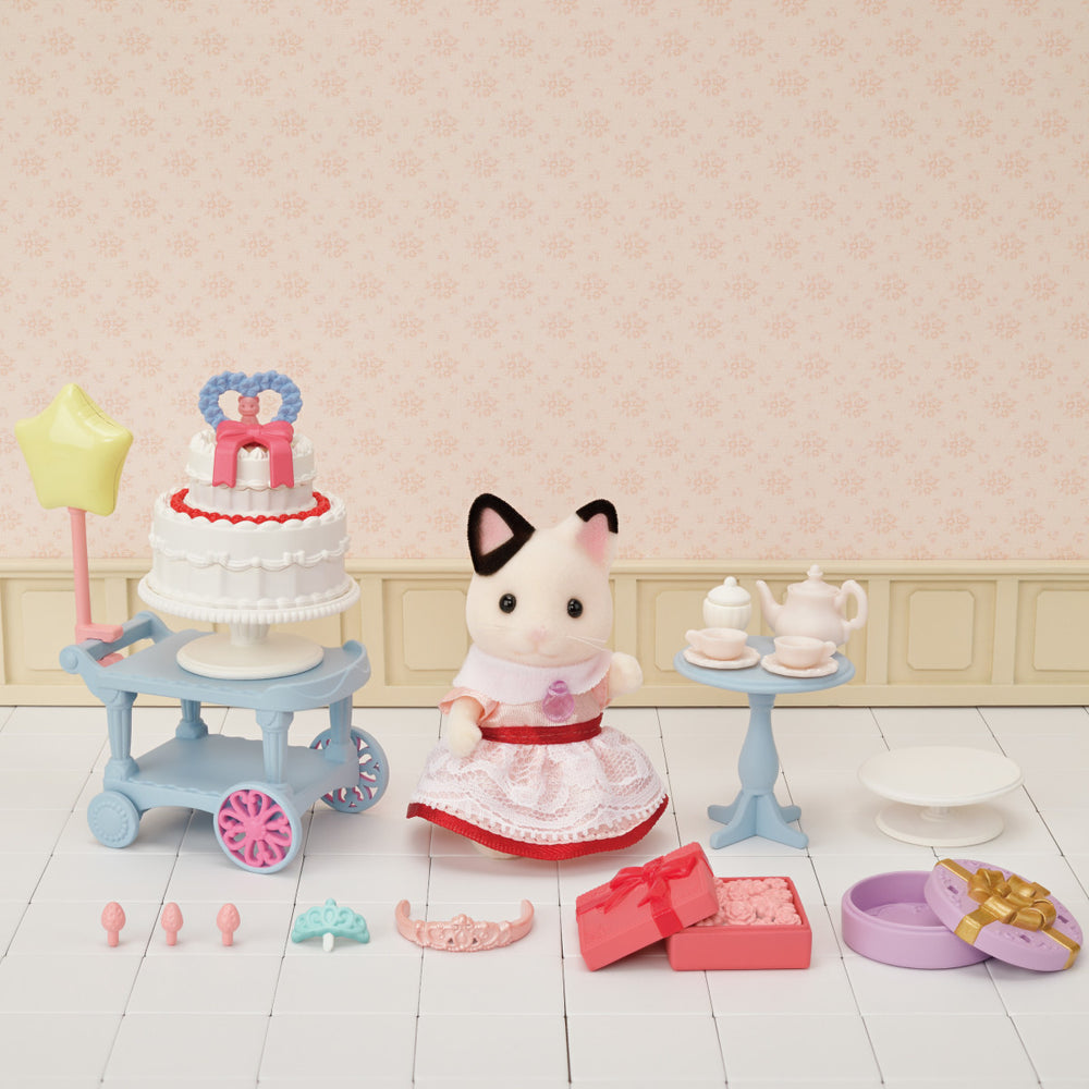 Calico Critters Party Time Playset -Tuxedo Cat Girl
