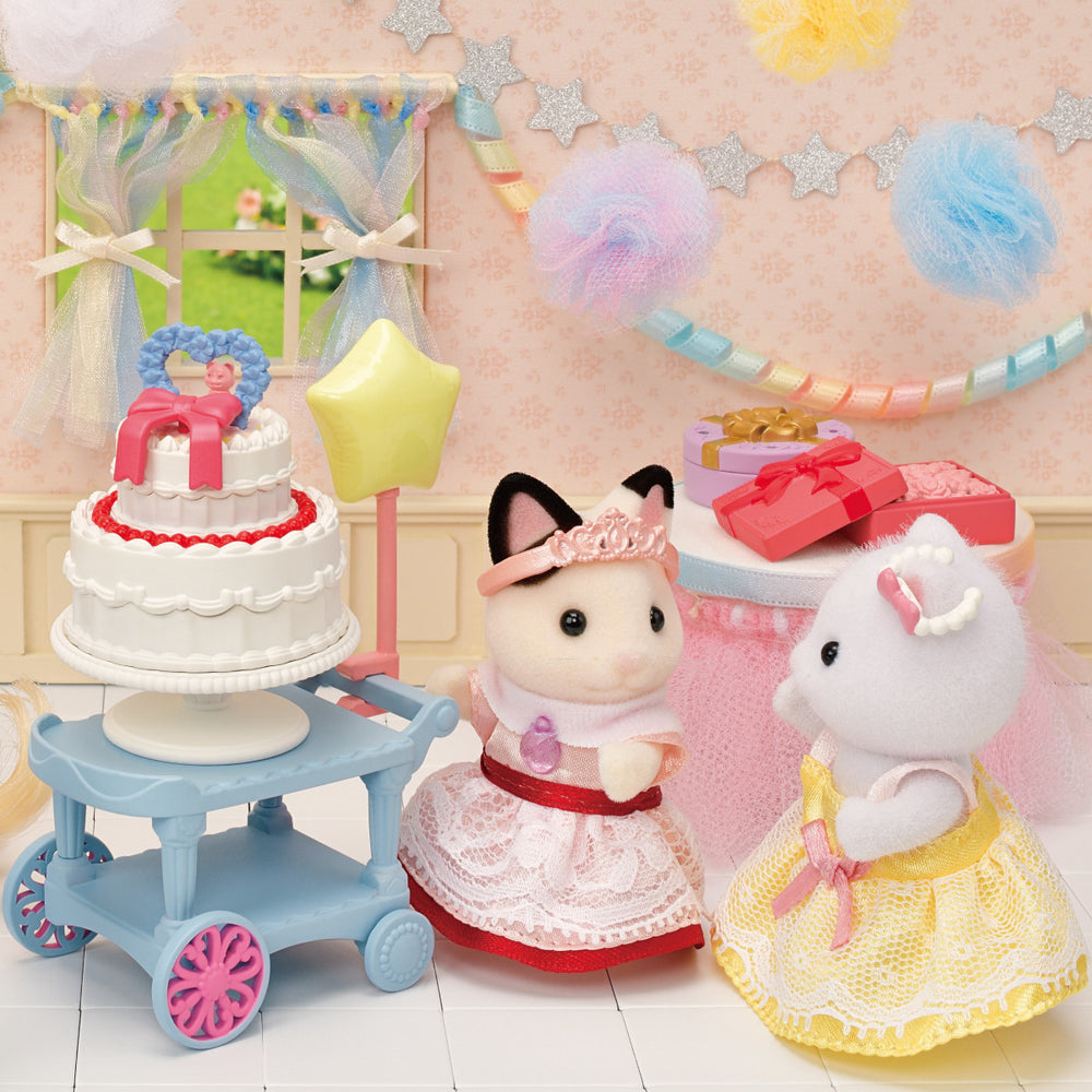 Calico Critters Party Time Playset -Tuxedo Cat Girl