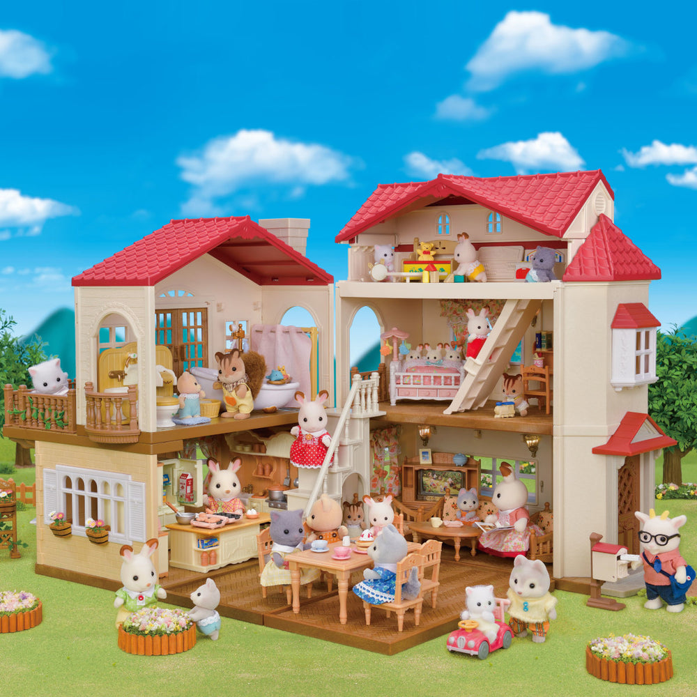 Calico Critters Red Roof Country Home -Secret Attic Playroom