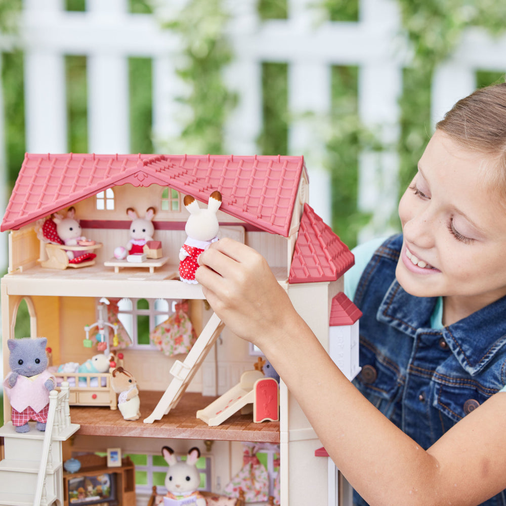 Calico Critters Red Roof Country Home -Secret Attic Playroom