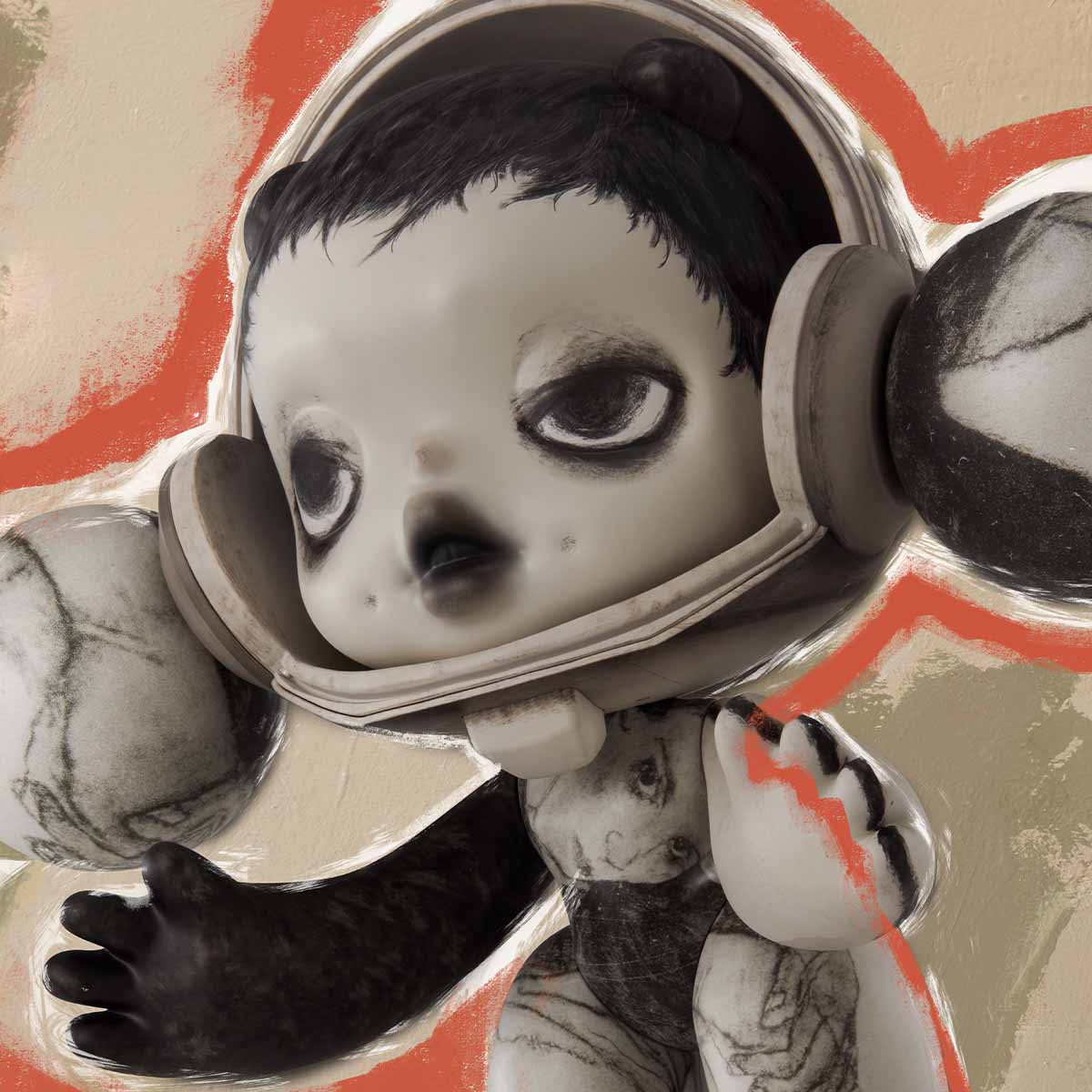 MEGA α SKULLPANDA 400% Egon Schiele – Springer Hobbies