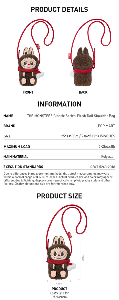 THE MONSTERS Classic Series-Plush Doll Shoulder Bag