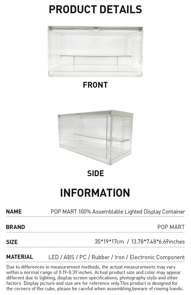 POP MART 100% Assemblable Lighted Display Container
