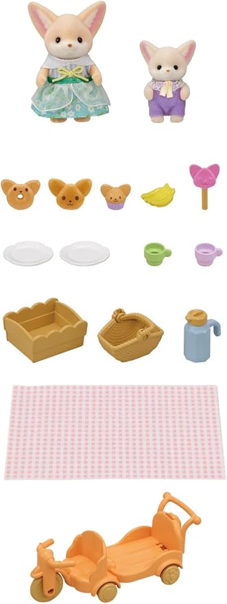 Calico Critters Sunny Picnic Set - Fennec Fox Sister & Baby