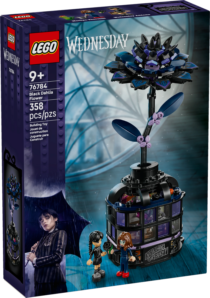 Lego Black Dahlia Flower - Wednesday