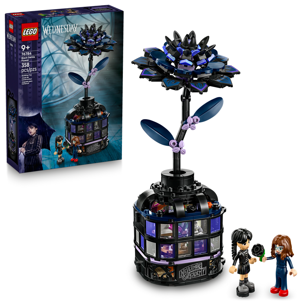 Lego Black Dahlia Flower - Wednesday