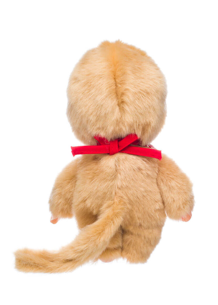 Monchhichi Beige Boy With Bib - Red/White
