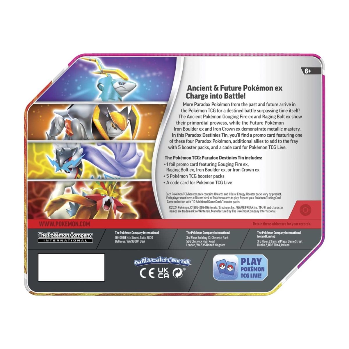 Pokemon: Paradox Destinies Tin