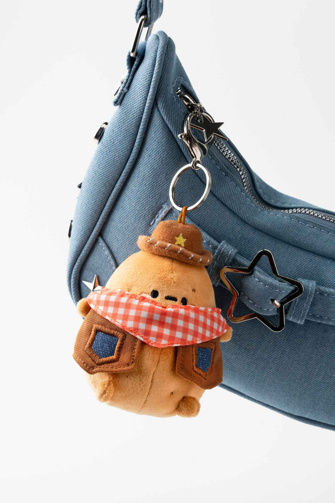 Smoko Gingham Cowboy Tayto Potato Bag Charm