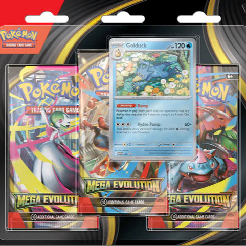 Pokémon - Mega Evolution - Base Set - 3 Pack Blister - Golduck