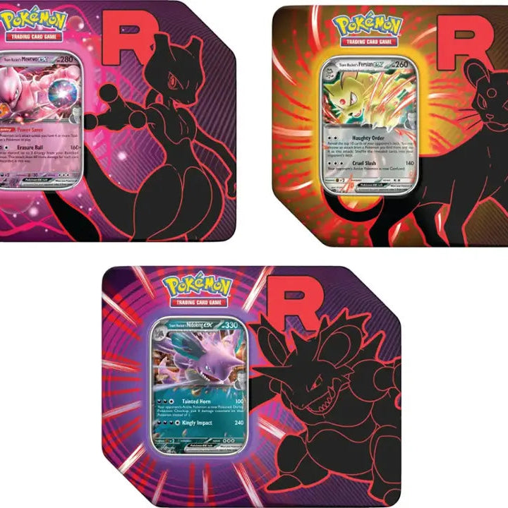 Pokémon TCG: Team Rocket Tin (1 Random Variation) – Mewtwo ex, Nidoking ex, or Persian ex | Canada