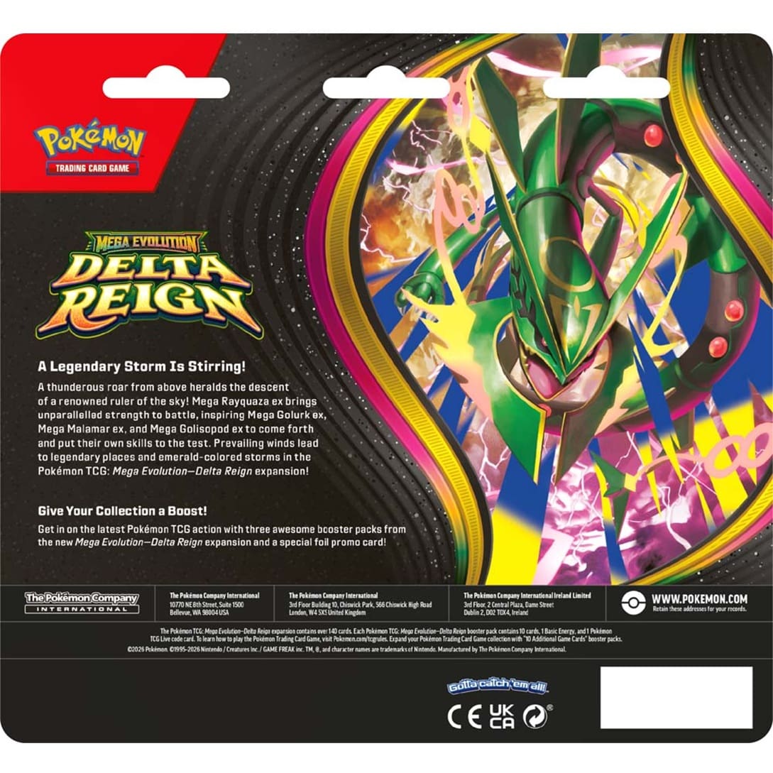 Pokemon Delta Reign 3 Pack Blister - back