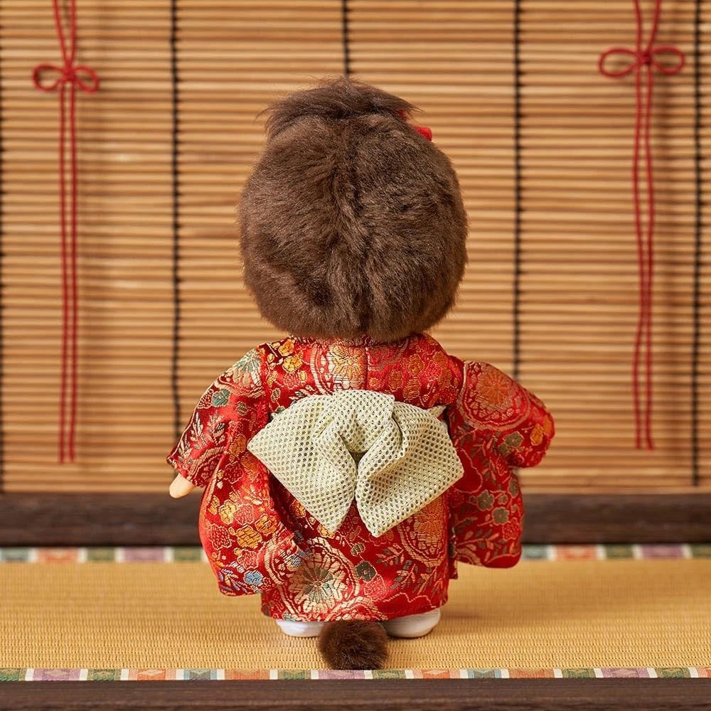 Monchhichi Red Kimono Girl Standing