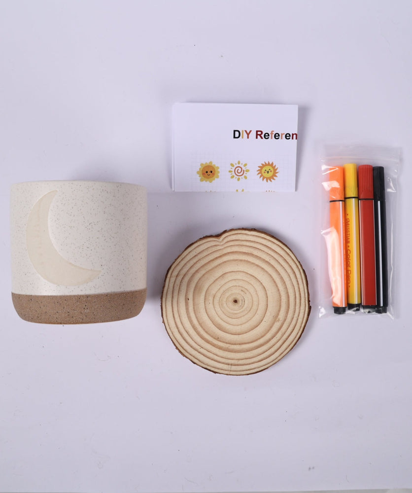 DIY Sun&Moon Pot with Pen and Saucer